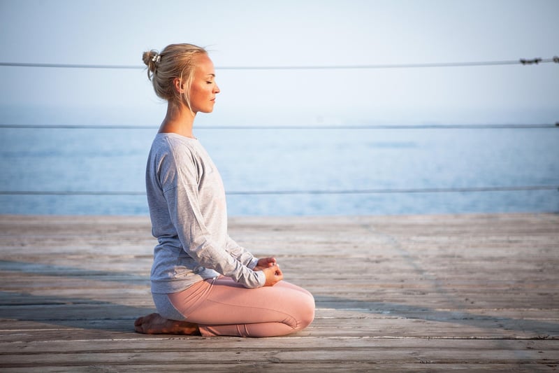 Woman practicing yoga
